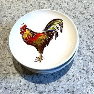 Farmers Market 6 Inch Rooster Sandwich Plates (bin7)